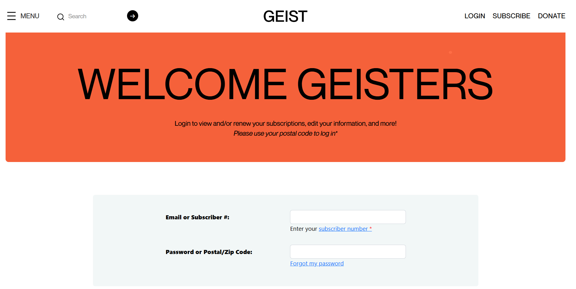 Geist Login
